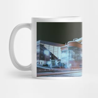 Ibrox Stadium at night Glasgow Rangers print design Mug